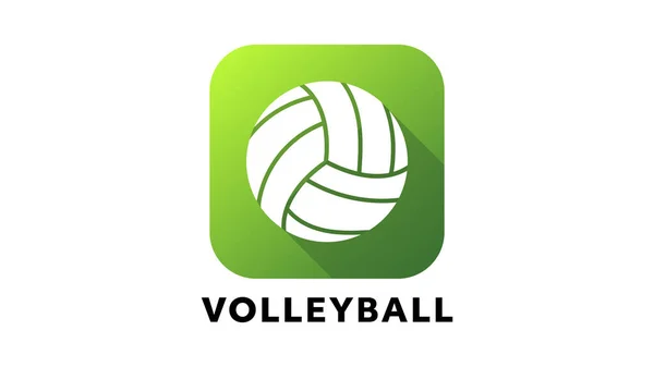 Vector Símbolo Aplicación Voleibol Aislado Sobre Fondo Amarillo Ilustración Vector — Vector de stock