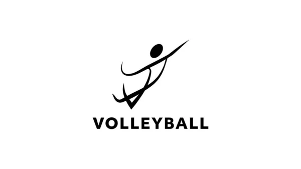 Volleyball Διάνυσμα Λογότυπο Απομονώνονται Λευκό Φόντο Εικόνα Διάνυσμα Eps Μπορεί — Διανυσματικό Αρχείο