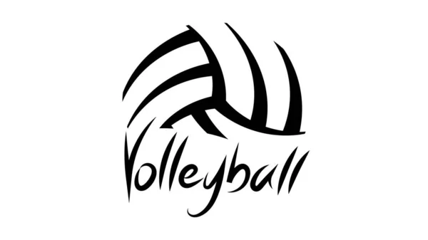 Beyaz arkaplanda izole edilmiş voleybol sembolü vektörü, illüstrasyon Vector EPS 10, Voleybol Şampiyonası Logosu için kullanılabilir