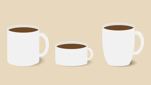 Kávé Csésze Izolált Háttérben Vektor Illusztráció Eps — Stock Vector