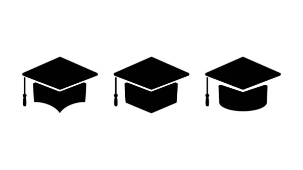 Graduation Cap Icon Vector Isolated White Background Vector Illustration Eps — Stock Vector