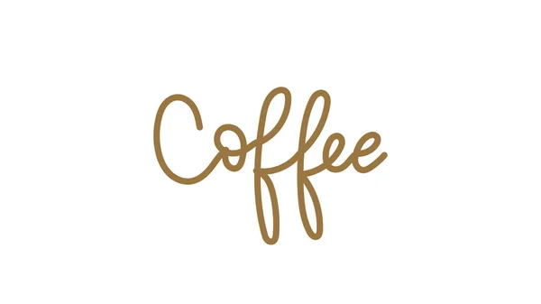 Coffee Handwritten Calligraphy Isolated White Background Vector Illustration Eps — Wektor stockowy