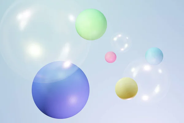 Abstracte Achtergrond Met Kleurrijke Ballen — Stockfoto