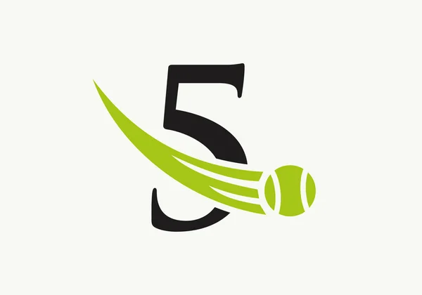Tennis Logo Ontwerp Sjabloon Brief Tennis Sport Academy Club Logo — Stockvector