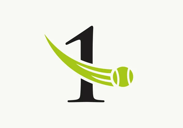 Tennis Logo Design Vorlage Auf Buchstabe Tennis Sport Academy Vereinslogo — Stockvektor