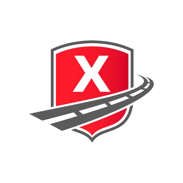Transport Logo Mit Schild Konzept Auf Buchstabe Konzept Brief Transport — Stockvektor