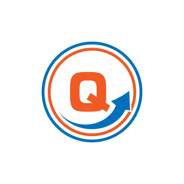 Фінансовий Логотип Стрілкою Зростання Літеру Лист Маркетинг Фінансовий Бізнес Логотип — стоковий вектор