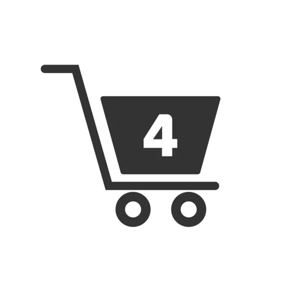 Einkaufswagen Auf Buchstabe Erste Online Und Shopping Logo Konzeptvorlage — Stockvektor
