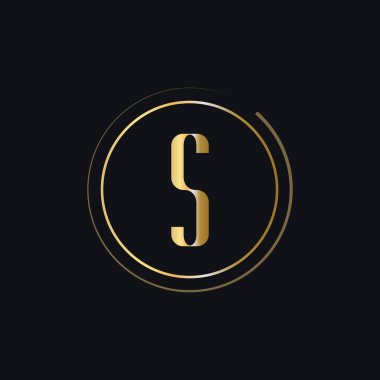 Üzerinde altın rengi lüks konsept olan S harfli logo. S Logosu Modern ve Premium Logo Şablonu Güzellik, Moda, Lüks, Spa ve Kumaş Markası