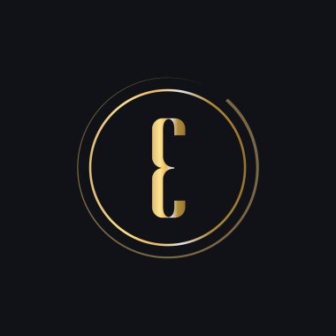 Altın Renkli Lüks Konseptli E harfli logo. E Logosu Modern ve Premium Logo Şablonu Güzellik, Moda, Lüks, Spa ve Kumaş Markası