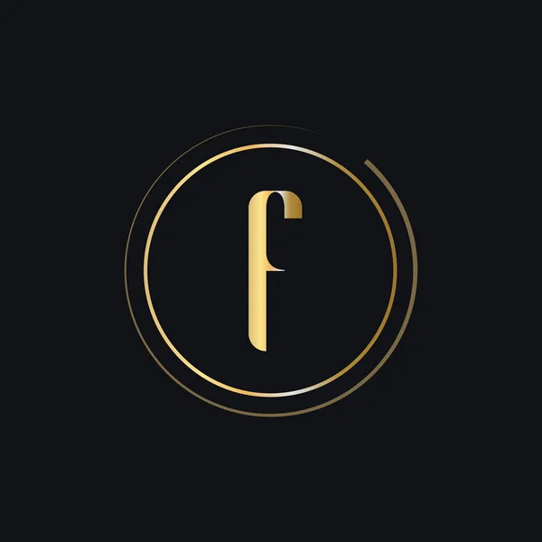 Initial Letter Logo Gold Color Luxury Concept Logo Design Modern — Stock Vector