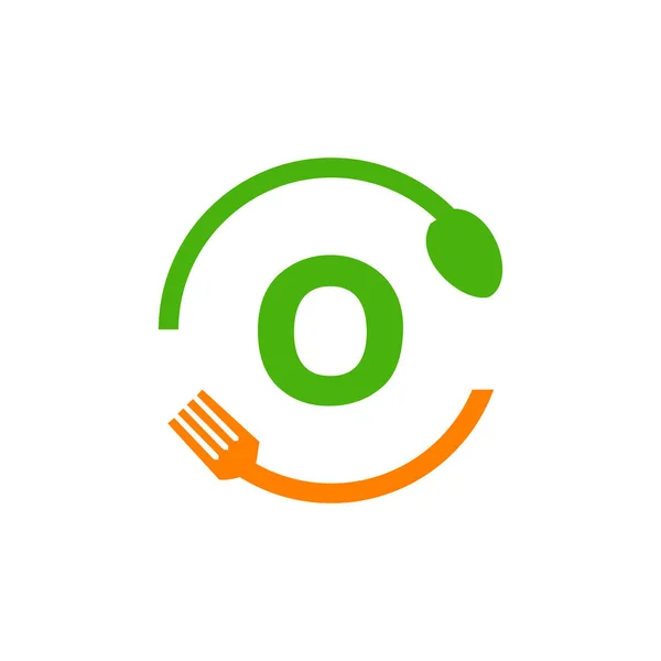 Restaurant Logo Design Letter Spoon Fork Concept Template Kitchen Tools — Stock Vector