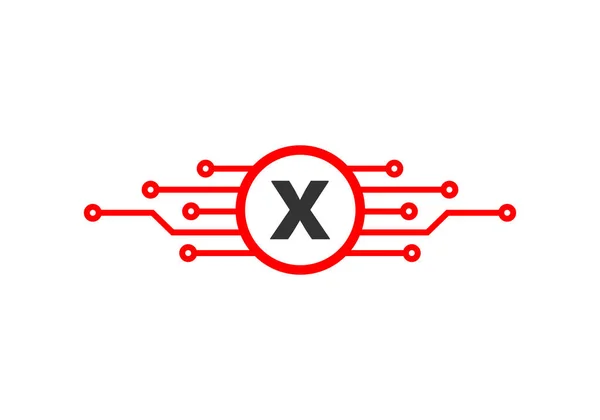 Carta Modelo Design Logotipo Carta Para Cyber Logo Proteção Tecnologia —  Vetores de Stock