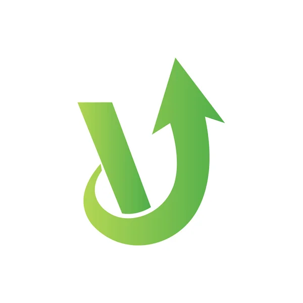 Logotipo Marketing Financeiro Letra Conceito Seta Crescimento Inicial Modelo Design — Vetor de Stock