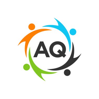 El Kaide 'deki Charity Logo Şablonu, İlk Birlik Vakfı İnsan Logosu İşareti. El Kaide Harf Şablonlu Birlik Ekibi Çalışma Logosu Tasarımı