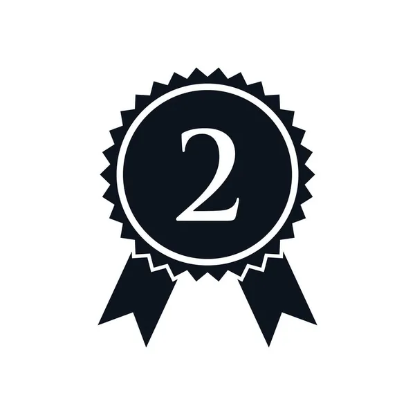 2008 Award Label Second Winner Logo Badge Design Template 승자가 — 스톡 벡터