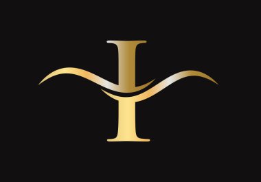 İş ve şirket kimliği için Modern I Logo Tasarımı. Lüks bir konseptle yazıyorum. Logo tasarım şablonu