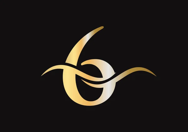 Initiële Gouden Letter Logo Ontwerp Logo Design Met Luxe Concept — Stockvector