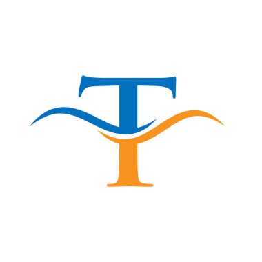 İş ve şirket kimliği için modern T Logosu Tasarımı. Lüks konseptli T harfi. Tlogo tasarım şablonu