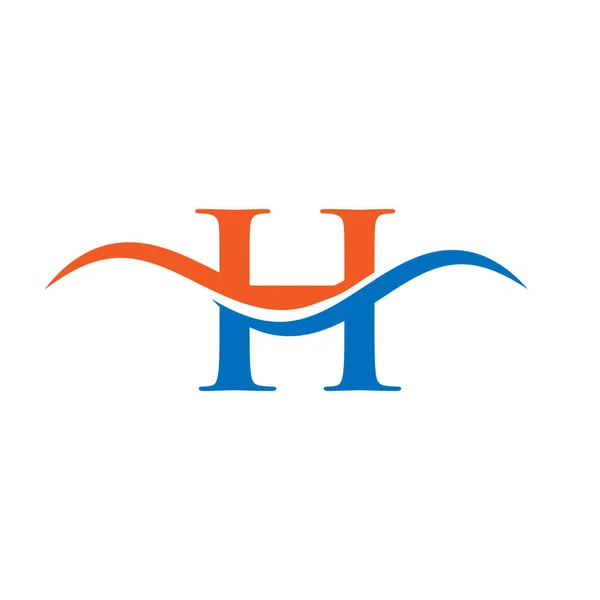 あなたの会社のためのエレガントでスタイリッシュなHのロゴデザイン H文字のロゴ 高級ブランドのためのHロゴ — ストックベクタ
