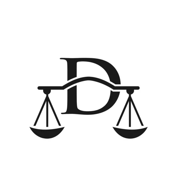 Law Firm Logo Design Letter Advogado Justiça Advogado Jurídico Serviço —  Vetores de Stock