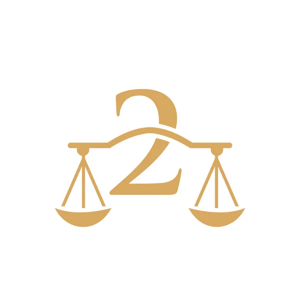 Návrh Loga Právnické Firmy Písmeno2 Advokát Spravedlnost Advokát Právní Služba — Stockový vektor