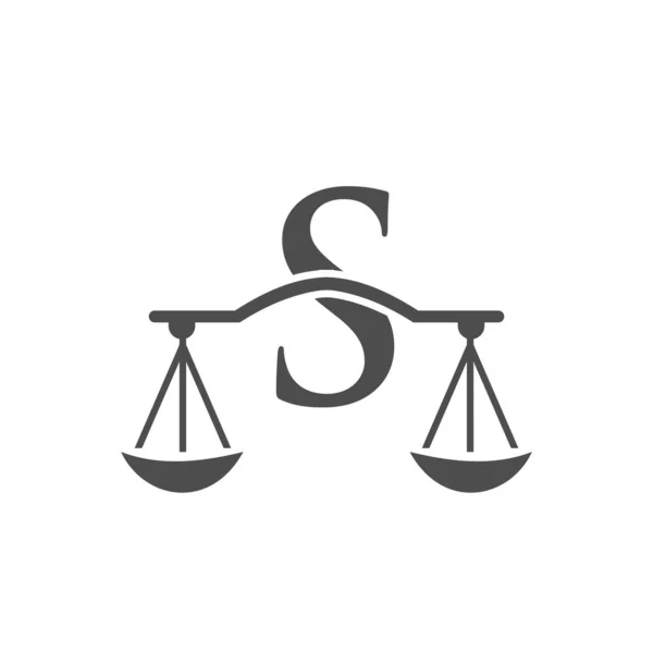 Law Firm Logo Design Letter Advogado Justiça Advogado Jurídico Serviço — Vetor de Stock