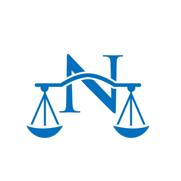 律师事务所标志设计 字母N律师与司法 律师服务 律师事务所 标识模板 — 图库矢量图片