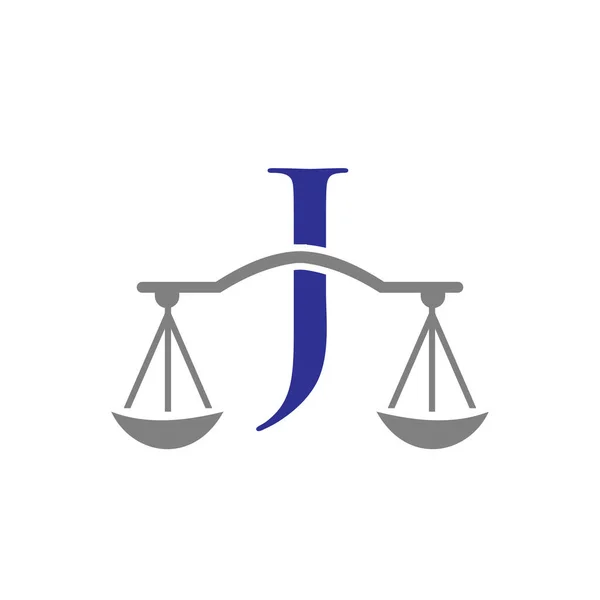 Harfi Üzerinde Hukuk Firması Logosu Tasarımı Avukat Adalet Avukat Avukat — Stok Vektör