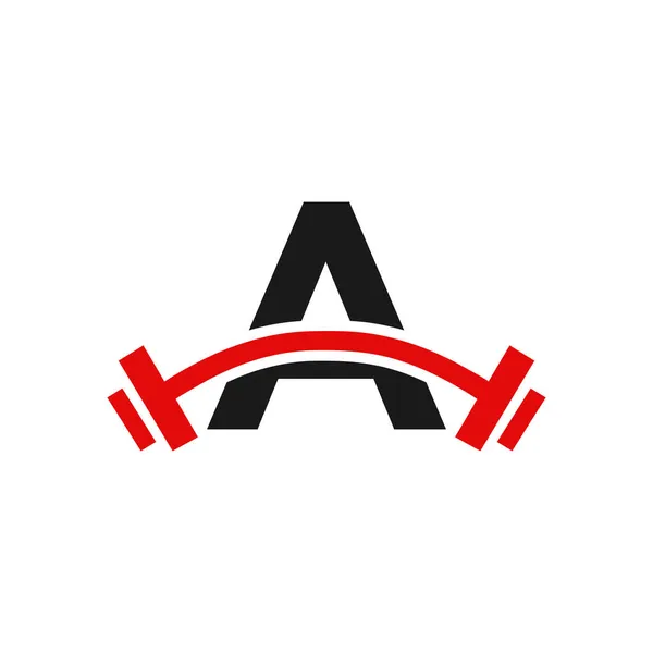 Fitness Gym Logo Design Letter Template Carta Club Fitness Ejercicio — Vector de stock