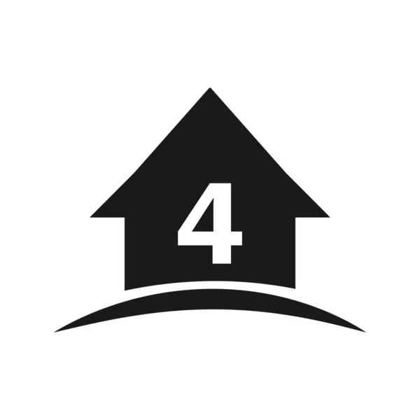 List Szablon Logo Nieruchomości Home Logo Letter Design Nieruchomości Początkowe — Wektor stockowy