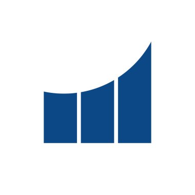 Finansal Logo Tasarım Şablonu. Beyaz Arkaplanda Finansal Pazarlama İşareti