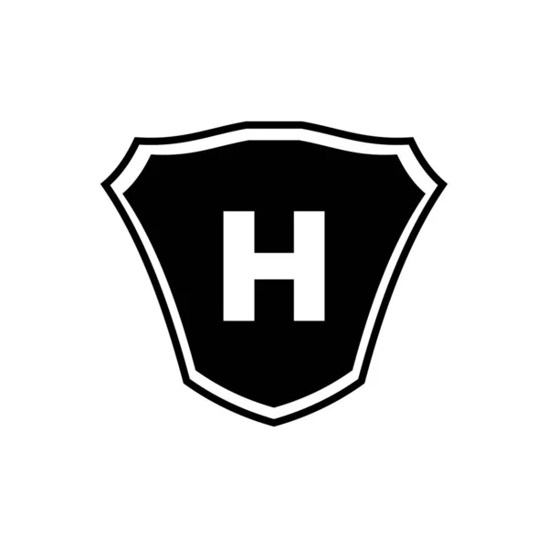 盾徽字母H标志模板 字母H盾标志 字母H盾标志 俱乐部 基金会和公司的标识 — 图库矢量图片