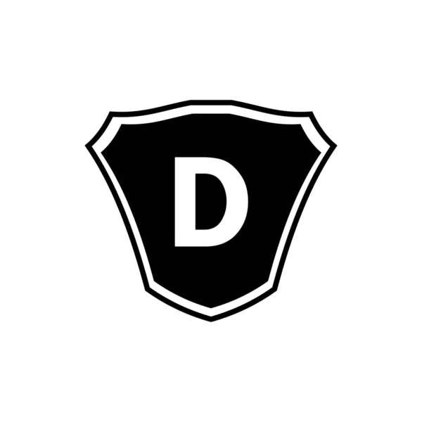 Schermo Emblema Lettera Logo Modello Lettera Logo Scudo Premium Monogramma — Vettoriale Stock