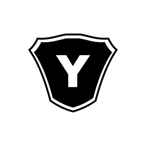 Schild Embleem Letter Logo Template Letter Shield Logo Premium Monogram — Stockvector