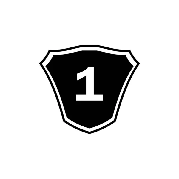 Escudo Emblema Carta Modelo Logotipo Carta Escudo Logotipo Premium Monograma —  Vetores de Stock