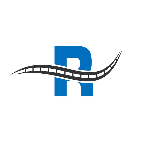 Transport Logo Met Letter Letter Weglogo Ontwerp — Stockvector