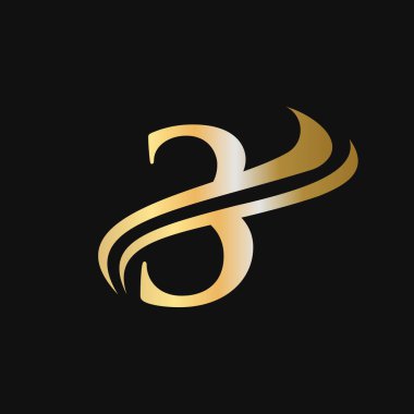 3 Harf Logosu Konsepti. İlk 3 Logo Tasarımı Altın Monogram Şirket Adı, Etiketi, Amblem, Yazdırma, Tekstil, Kaplıca, Güzellik, Moda