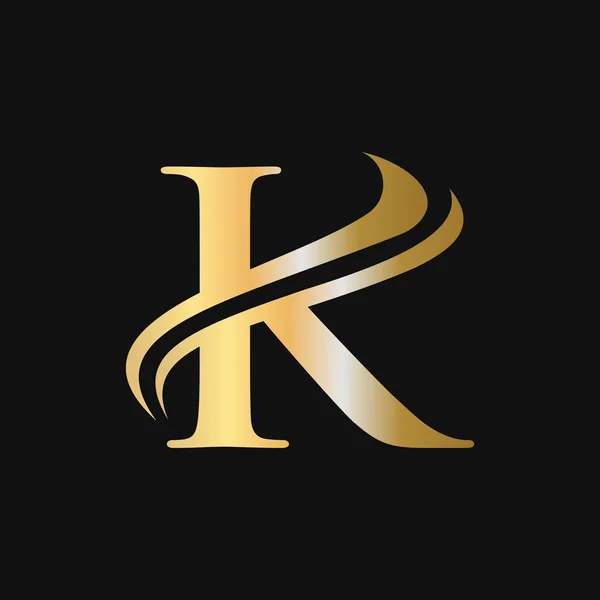 List Logo Luxury Concept Initial Logo Design Golden Monogram Letter — Wektor stockowy
