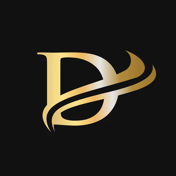 Harfi Logo Lüks Konsepti Logosu Tasarım Altın Monogram Şirket Adı — Stok Vektör