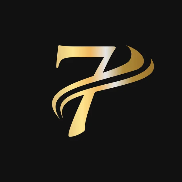 Letter Logo Luxury Concept Initial Logo Design Golden Monogram Letter — Stock Vector