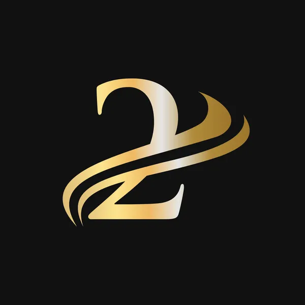 List Logo Luxury Concept Initial Logo Design Golden Monogram Letter — Wektor stockowy