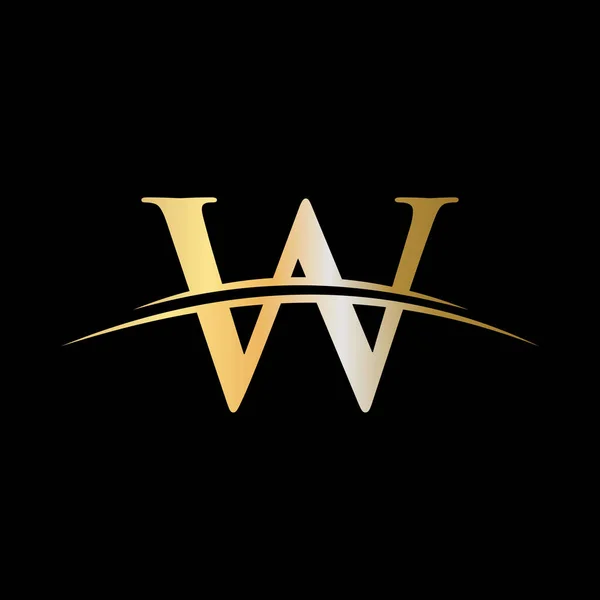 Logo Design Modelo Luxo Carta Inicial Logotipo Empresa Nome Colorido — Vetor de Stock