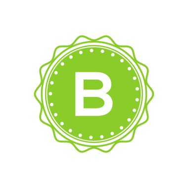 B Logo Şablonu. Restoran, Kraliyet, Butik, Cafe, Otel, Heraldic, Mücevher, Moda, Şarap için B Logosu Kimliği