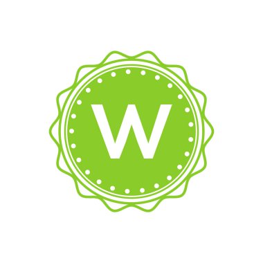 W Logo Şablonu. Restoran, Kraliyet, Butik, Cafe, Otel, Heraldic, Mücevher, Moda, Şarap için Amblem W Logo Kimliği