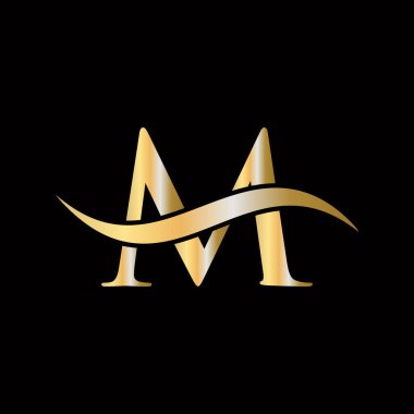 Soyut M Logotype Vektör Şablonu. M harfi logo tasarım şablon elementi. M Harfi Logo Tasarımı