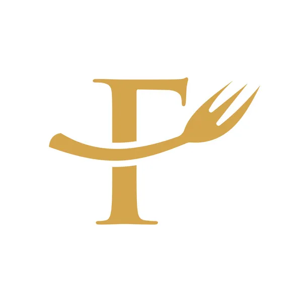 Restaurant Logo Template Letter Letter Restaurant Logo Sign Design — Stock Vector