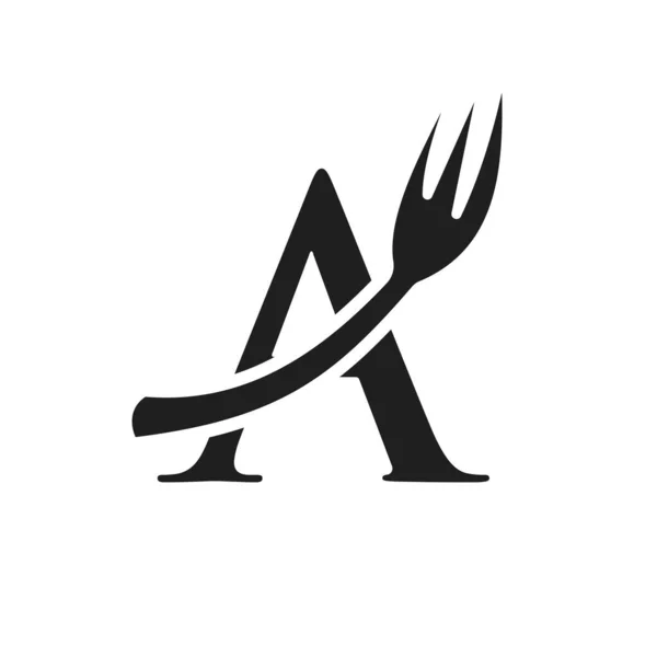 Plantilla Logotipo Del Restaurante Letra Carta Diseño Signo Logotipo Del — Vector de stock