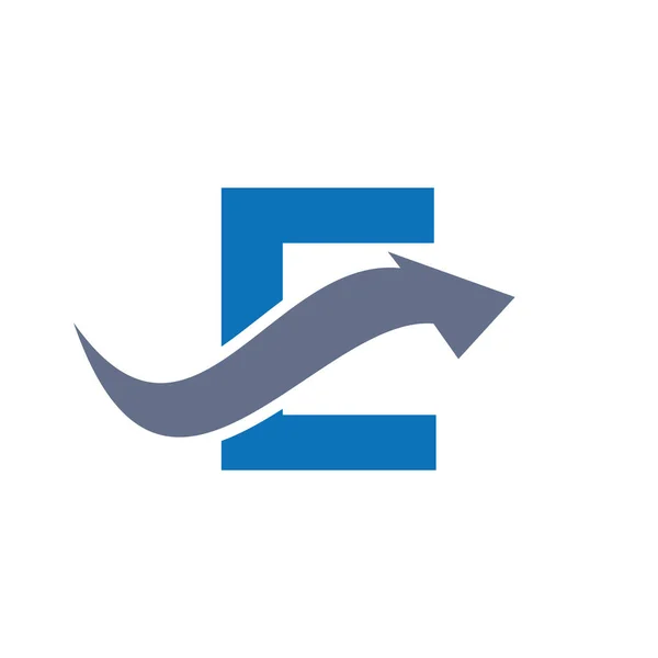 Логотип Буква Знак Комбинации Финансовых Стрелок Финансовый Логотип Letter Concept — стоковый вектор