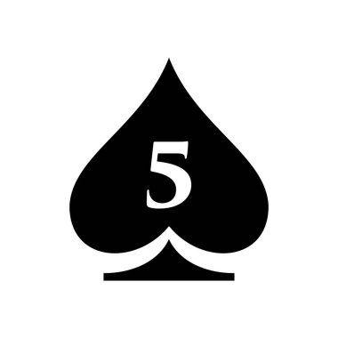 Harf 5 Kumarhane Logosu. Poker Kumarhanesi Vegas Logo Şablonu 5. Harf. Poker Kulübü İşareti
